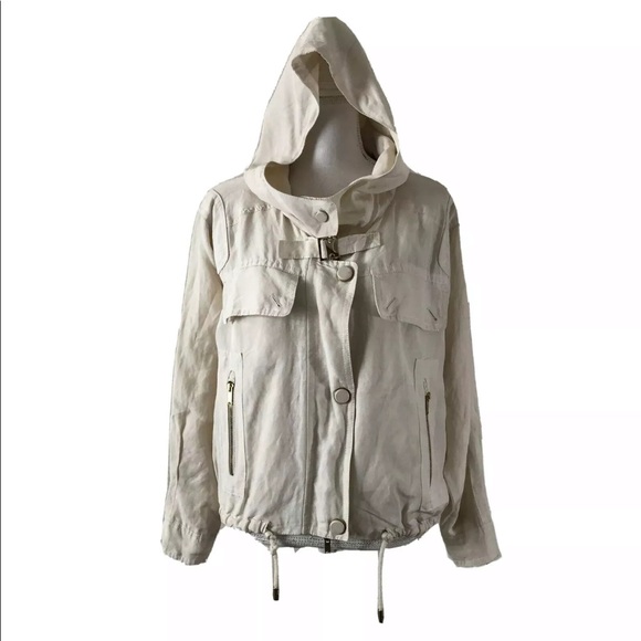 Gucci Jackets & Blazers - Gucci Track Cargo Hooded Jacket White Ivory